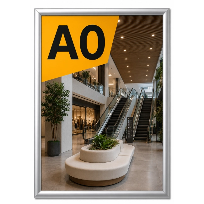 Ramka plakatowa OWZ Standard A0 srebrna 25 mm